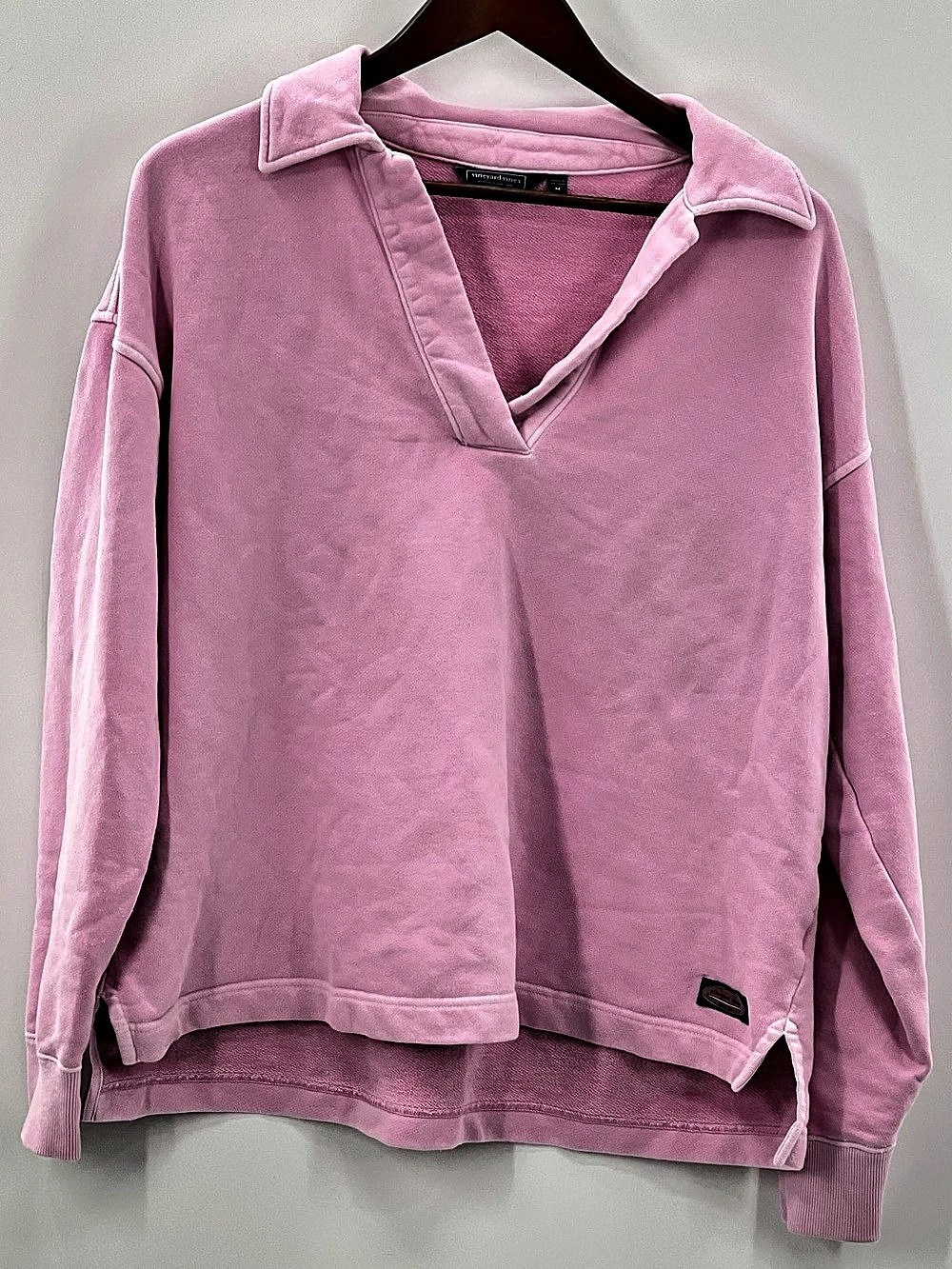 514 Vineyard Vines Cam Polo Sweatshirt Pink Size Medium